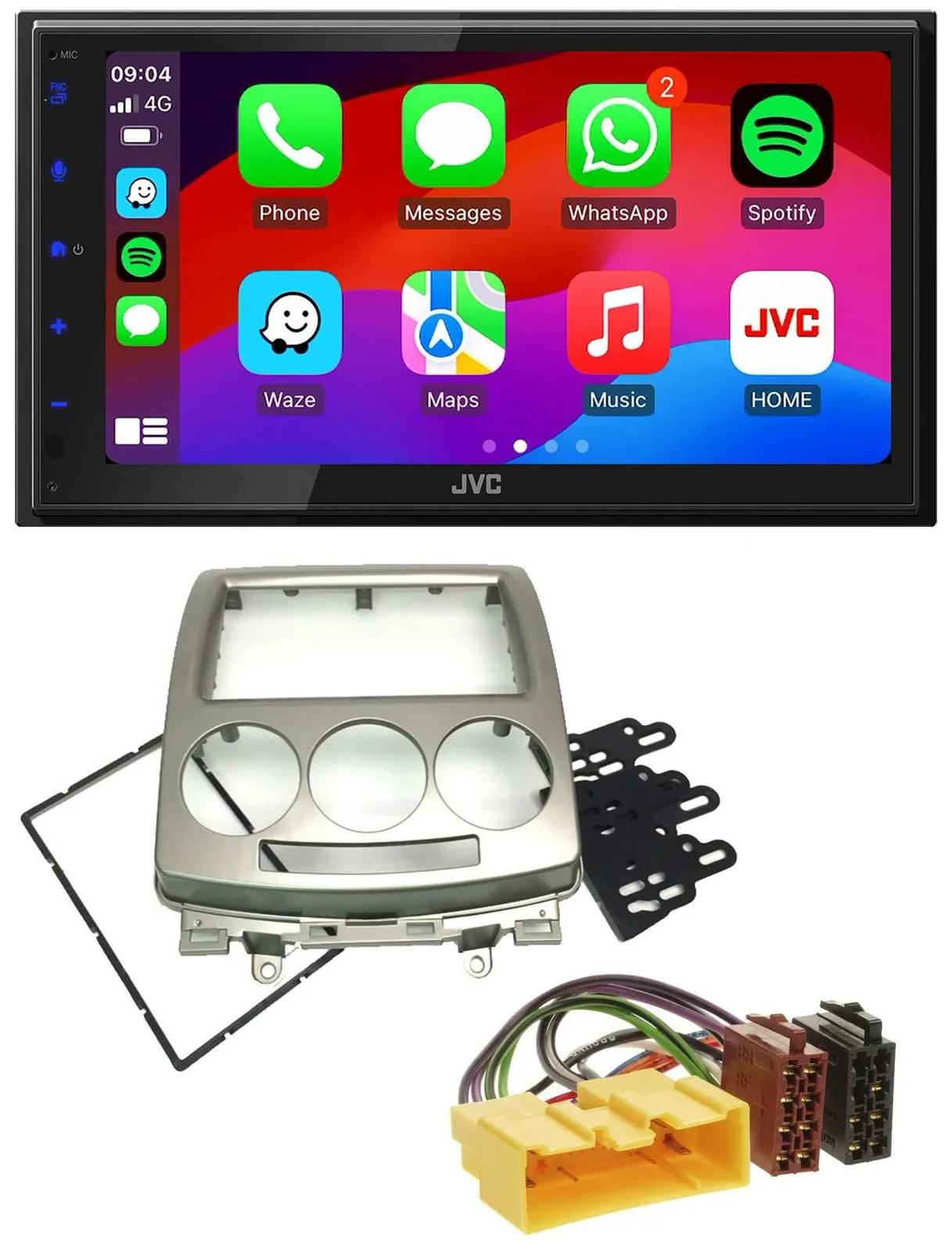 JVC Bluetooth USB MP3 2DIN DAB Autoradio für Mazda 5 (CR, 2005-2010)