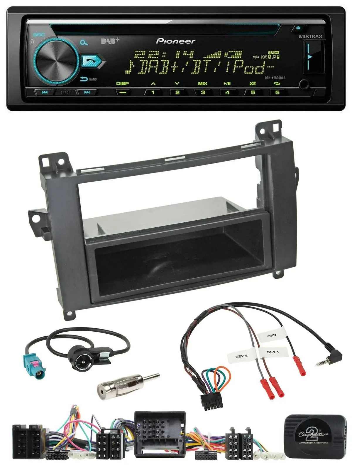 Pioneer DAB Lenkrad CD USB Bluetooth Autoradio für Mercedes A-Klasse W169 B-Klas