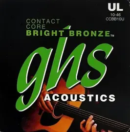 Струны для акустической гитары GHS CCBB 10 Contact Core Bright Bronze Ultra Light 10-46