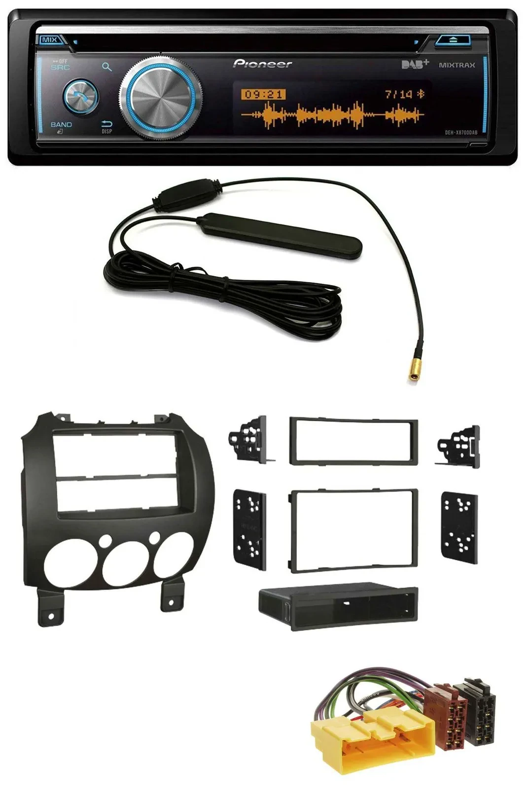 Автомагнитола для Mazda 2 (с 2007) Pioneer CD, USB, Bluetooth, DAB, MP3