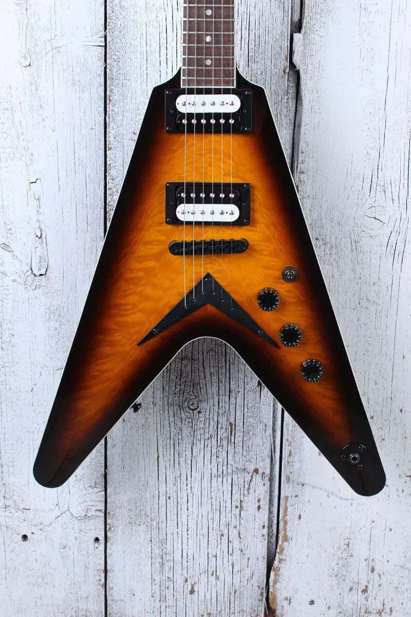 Dean VX Quilt Maple Electric Guitar VX QM TBZ with Hardshell Case SAMPLE