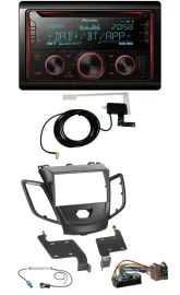 Pioneer 2DIN MP3 DAB USB CD Bluetooth Autoradio für Ford Fiesta 10-17 schwarz