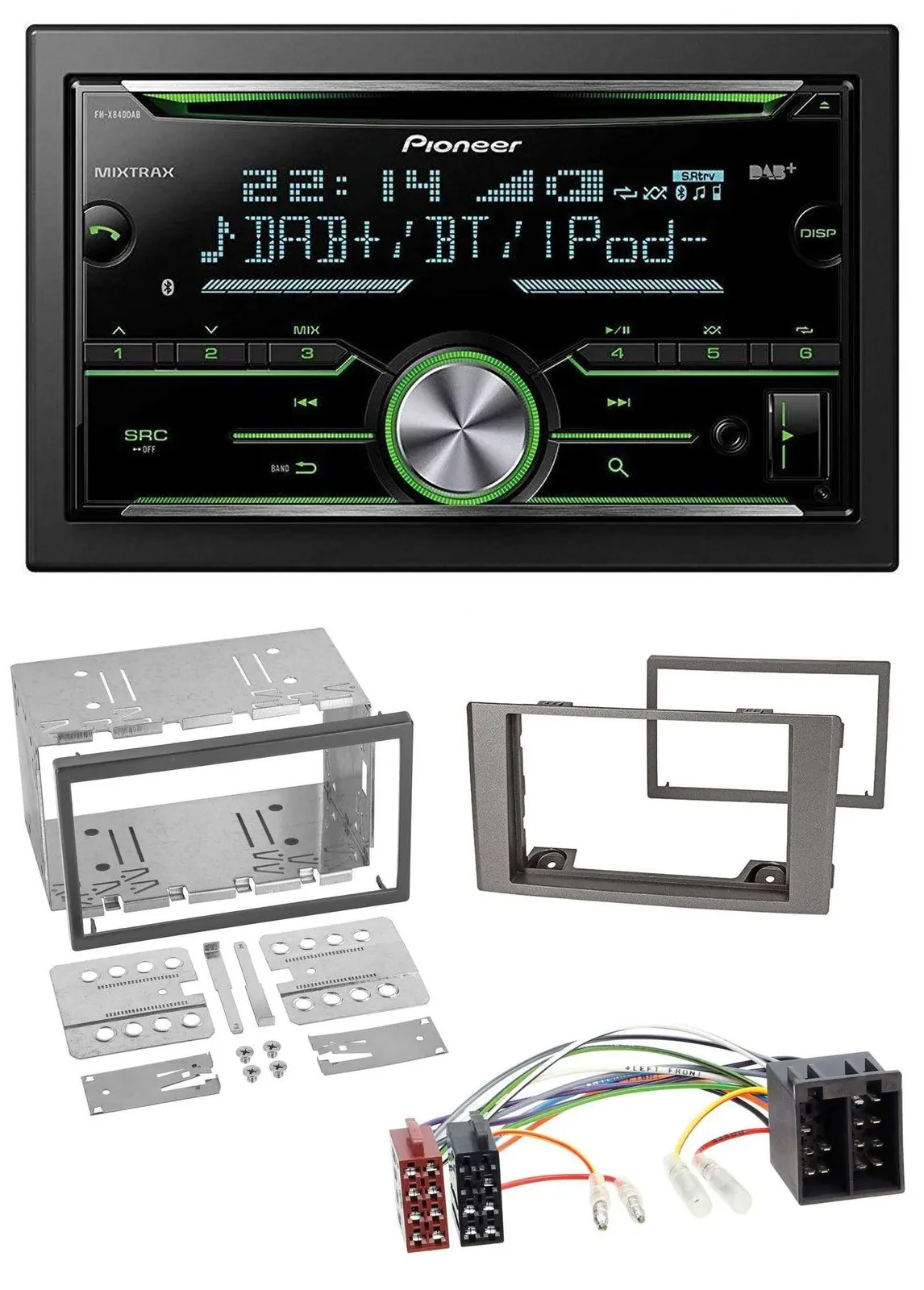 Pioneer Bluetooth MP3 DAB 2DIN USB CD Autoradio für Iveco Daily 2006-2014 silber