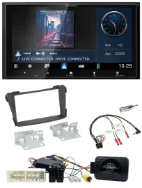 Kenwood Bluetooth 2DIN USB DAB Lenkrad Autoradio für Hyundai i40 VF ab 16 schwar