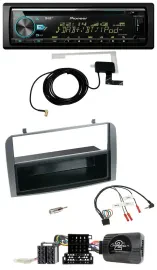 Pioneer MP3 Lenkrad CD USB DAB Autoradio für Alfa 147 GT 07-10 anthrazit Ablage