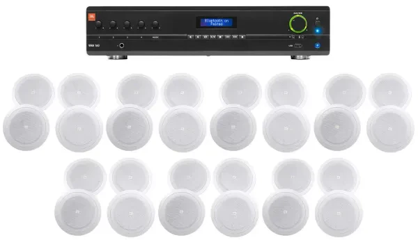JBL VMA160 60 Watt Amplifier+(28) 8" JBL Speakers For Restaurant/Bar/Cafe