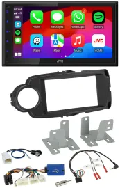 JVC Bluetooth USB Lenkrad 2DIN DAB Autoradio für Toyota Yaris ab 2014 schwarz 28