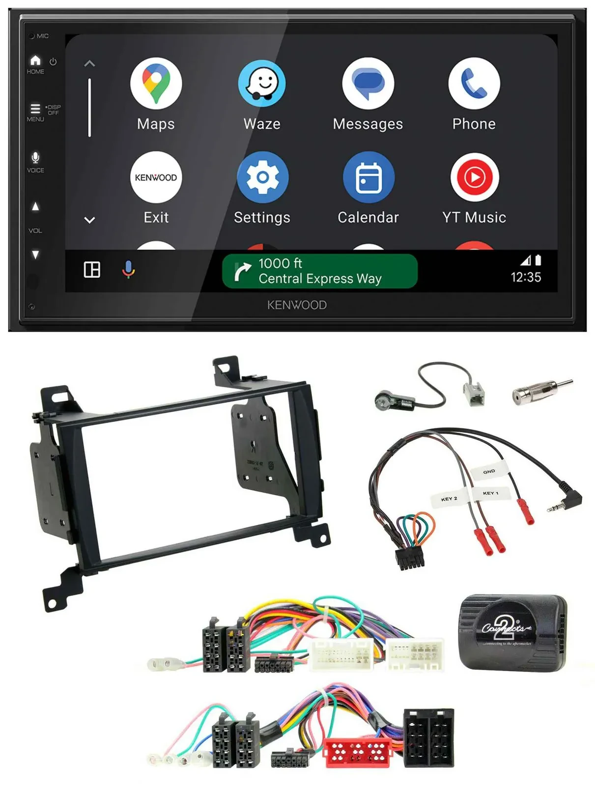 Kenwood DAB Bluetooth USB Lenkrad 2DIN Autoradio für Hyundai Santa Fe 2010-2012