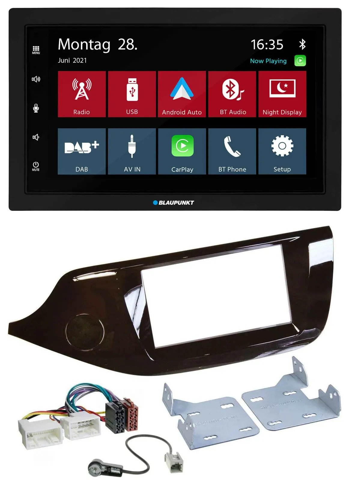 Blaupunkt MP3 Bluetooth DAB 2DIN USB Autoradio für Kia Ceed ab 12 glänzend