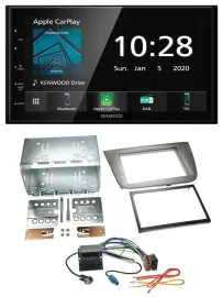 Автомагнитола Kenwood 2-DIN Bluetooth MP3 DAB USB для Seat Altea/Altea XL/Toledo антрацит