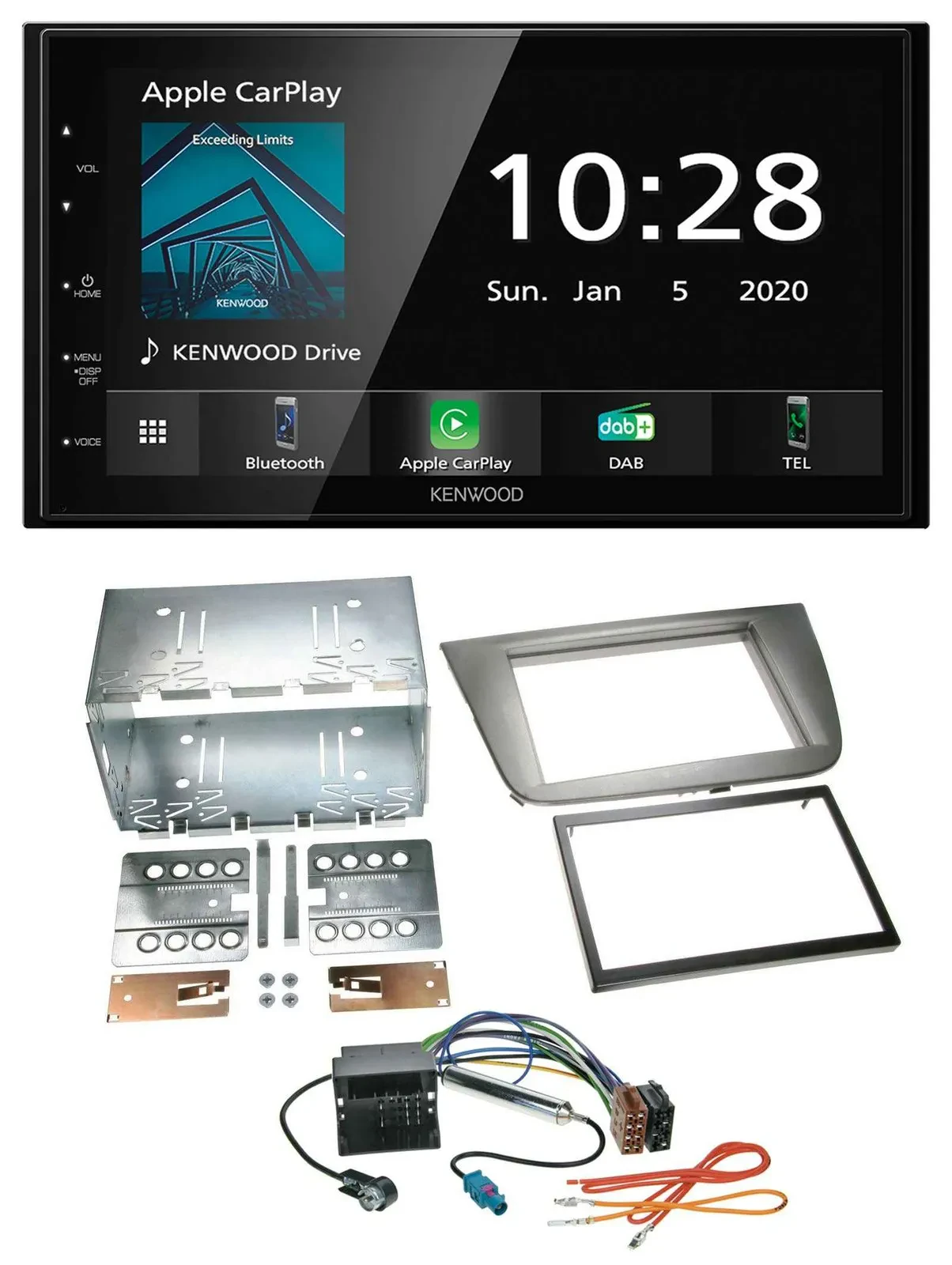 Автомагнитола Kenwood 2-DIN Bluetooth MP3 DAB USB для Seat Altea/Altea XL/Toledo антрацит
