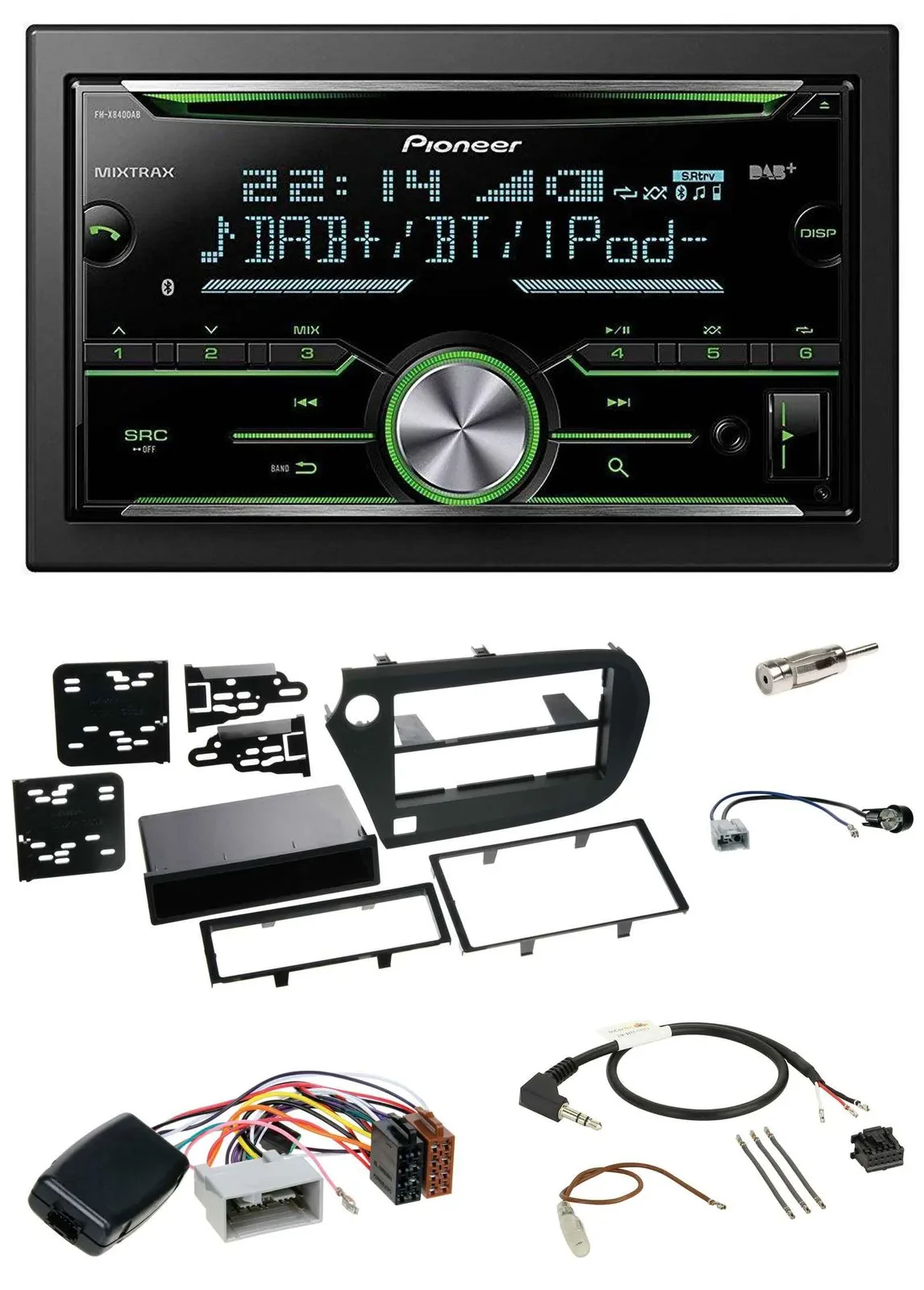 Автомагнитола Pioneer 2DIN, CD, USB, Bluetooth, DAB для Honda Insight ZE2