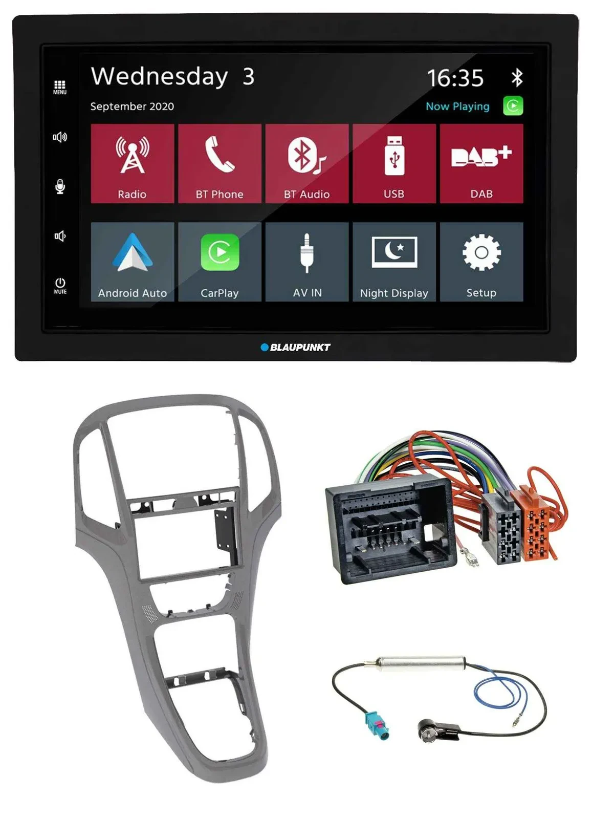 Blaupunkt 2DIN MP3 USB Bluetooth DAB Autoradio für Opel Astra J ab 09 Titangrau
