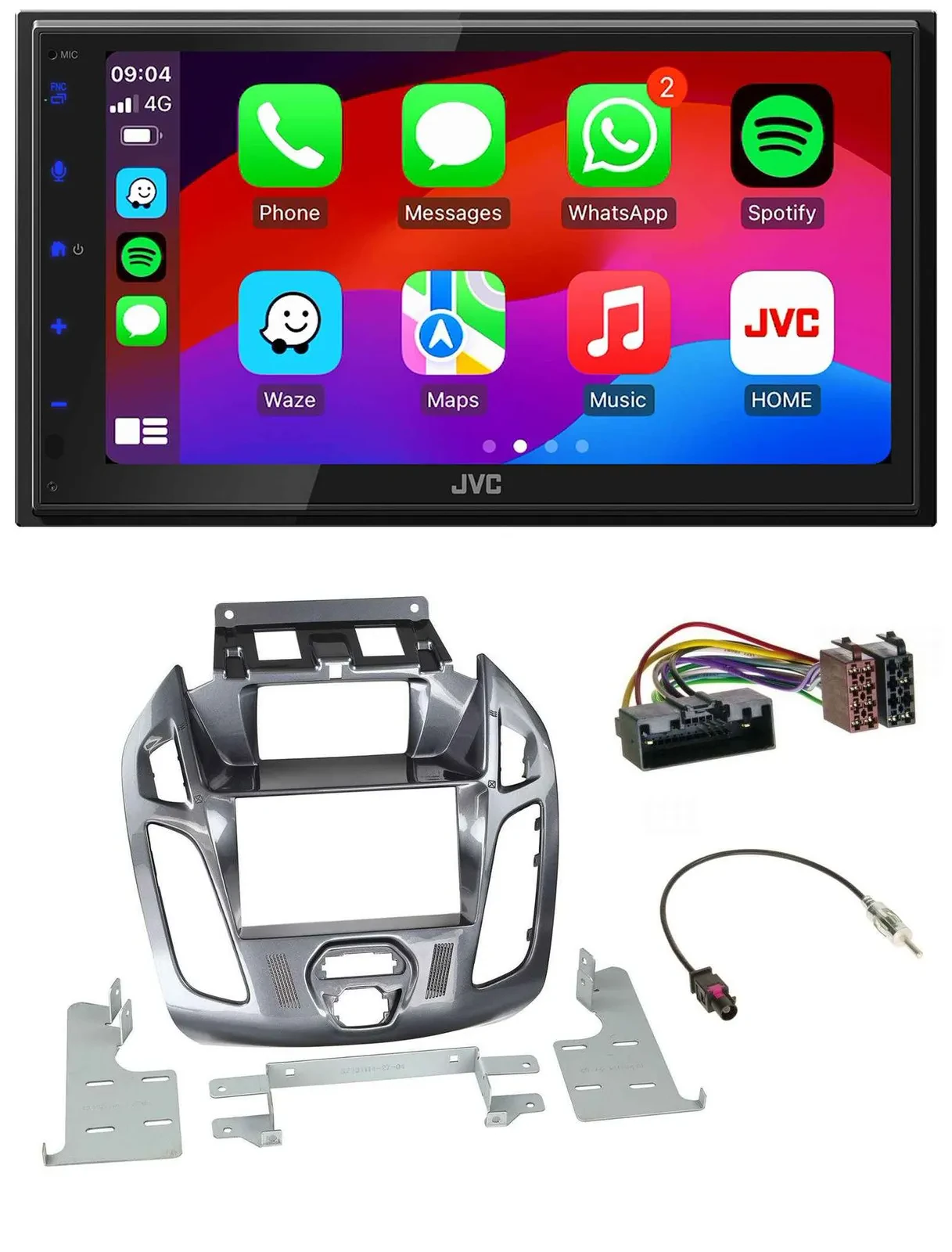 JVC Bluetooth USB MP3 2DIN DAB Autoradio für Ford Transit Connect mit Display 12