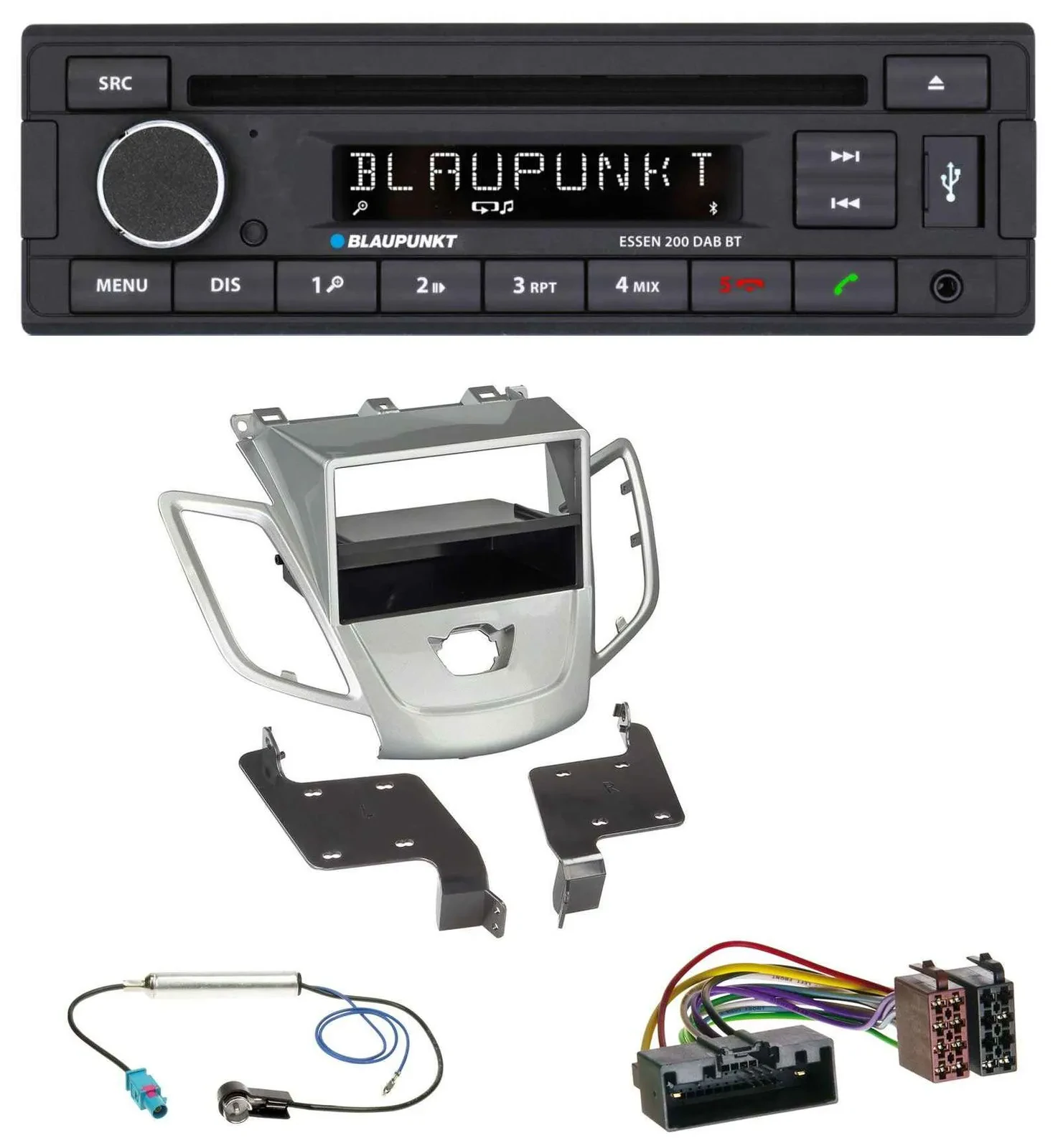 Автомагнитола для Ford Fiesta (JA8) 2010–2017 Blaupunkt USB MP3 Bluetooth DAB CD без дисплея