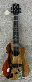 Luna Guitars Vista Deer Tropical Wood Concert Acoustic-Electric Ukulele - DEMO