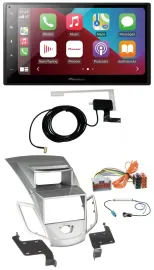 Автомагнитола Pioneer 2DIN, USB, Bluetooth, DAB, MP3, для Ford Fiesta 2008–2010, с дисплеем