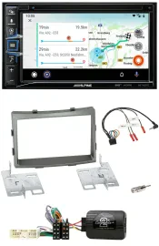 Alpine Bluetooth TMC USB DAB 2DIN Lenkrad Navigation für SSangYong Rodius ab 201