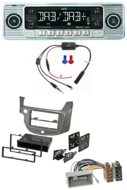 Dietz DAB USB MP3 Bluetooth Autoradio für Honda Jazz (ab 2009) - silber