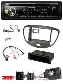 Pioneer DAB USB MP3 Lenkrad CD Autoradio für Hyundai i10 ISO 2009-13 dunkelsilbe