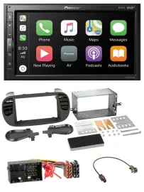 Автомагнитола для Fiat 500 Pioneer 2-DIN DAB Bluetooth USB MP3 soft-touch