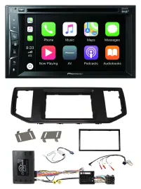 Pioneer Lenkrad USB DVD Bluetooth DAB 2DIN Autoradio für VW Crafter MAN TGE Info