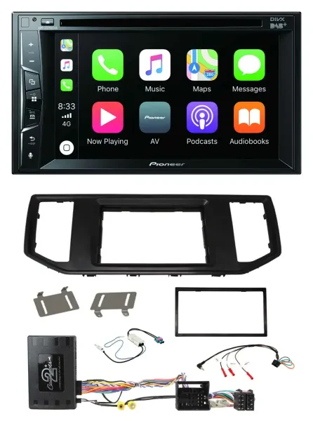 Pioneer Lenkrad USB DVD Bluetooth DAB 2DIN Autoradio für VW Crafter MAN TGE Info