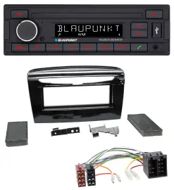 Автомагнитола Blaupunkt DAB MP3 Bluetooth USB для Lancia Y (с 2012), черный, глянец