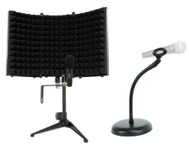 Микрофон конденсаторный Audio-Technica PRO 37 (набор, 3 шт.) с микрофонной стойкой и акустическим экраном