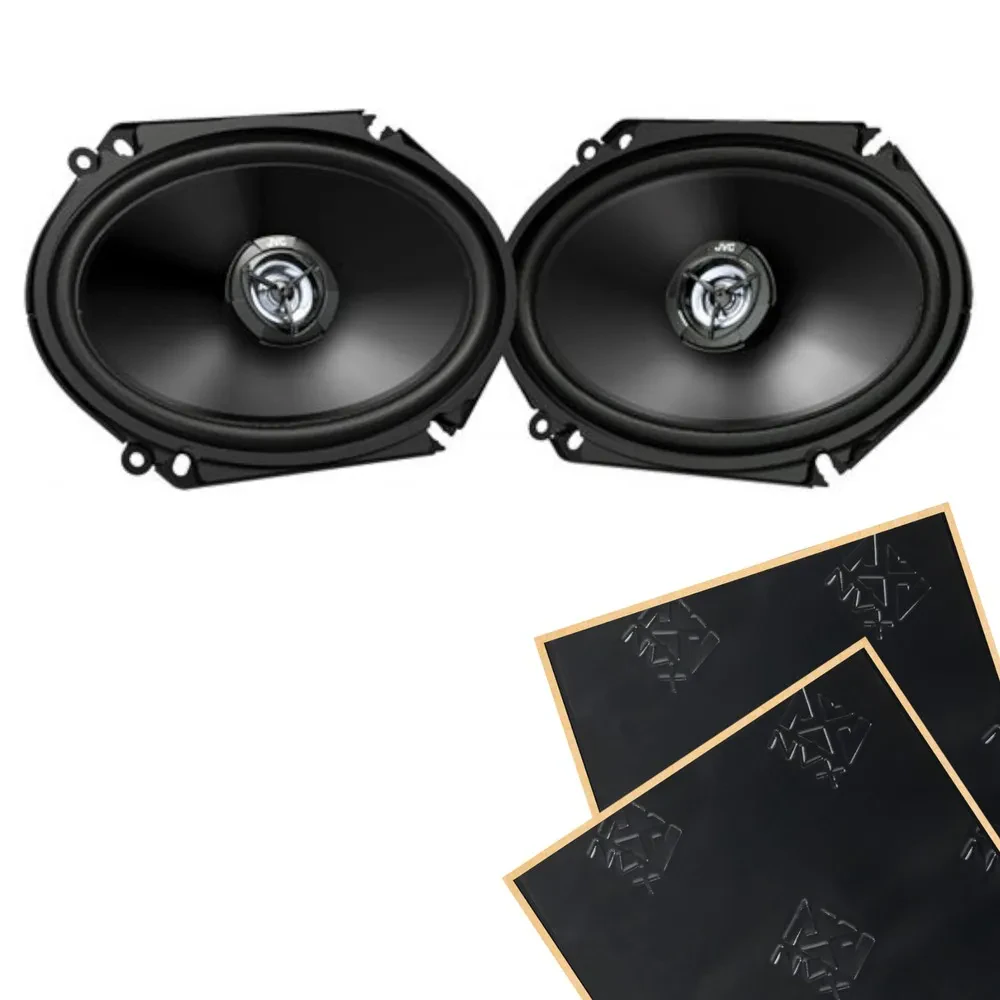 JVC CS-DR6821 6x8" DR Series Coaxial Car Speakers + Sound Damping
