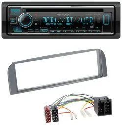 Kenwood MP3 Bluetooth DAB USB CD Autoradio für Alfa Romeo 147, GT - anthrazit