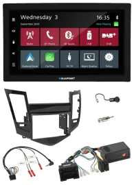 Blaupunkt 2DIN Lenkrad USB Bluetooth DAB Autoradio für Chevrolet Cruze 05/2009-2
