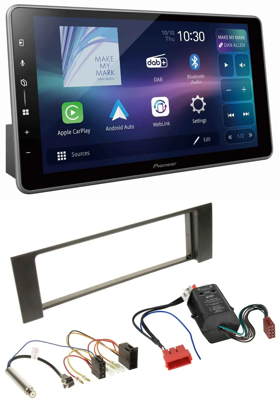Pioneer Bluetooth USB DAB MP3 Autoradio für Audi A4 B6 00-04 Bose Aktivsystem Mi