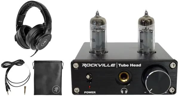 Mackie MC-150 Closed-Back Studio Monitoring Headphones+Tube Headphone Amp