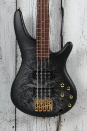 Ibanez SR300EDX 4 String Electric Bass Guitar Black Ice Frozen Matte