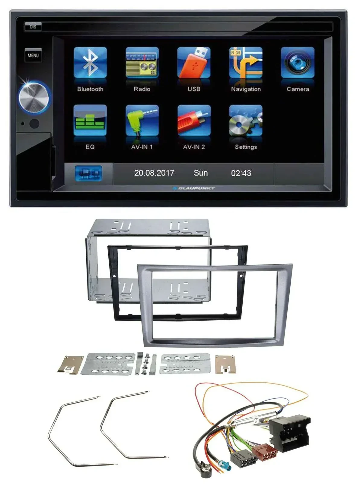 Blaupunkt SD Bluetooth 2DIN MP3 USB AUX Autoradio für Opel Antara Astra H Zafira
