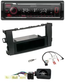 Kenwood Lenkrad Bluetooth USB DAB Autoradio für Toyota Auris 2007-2011 schwarz