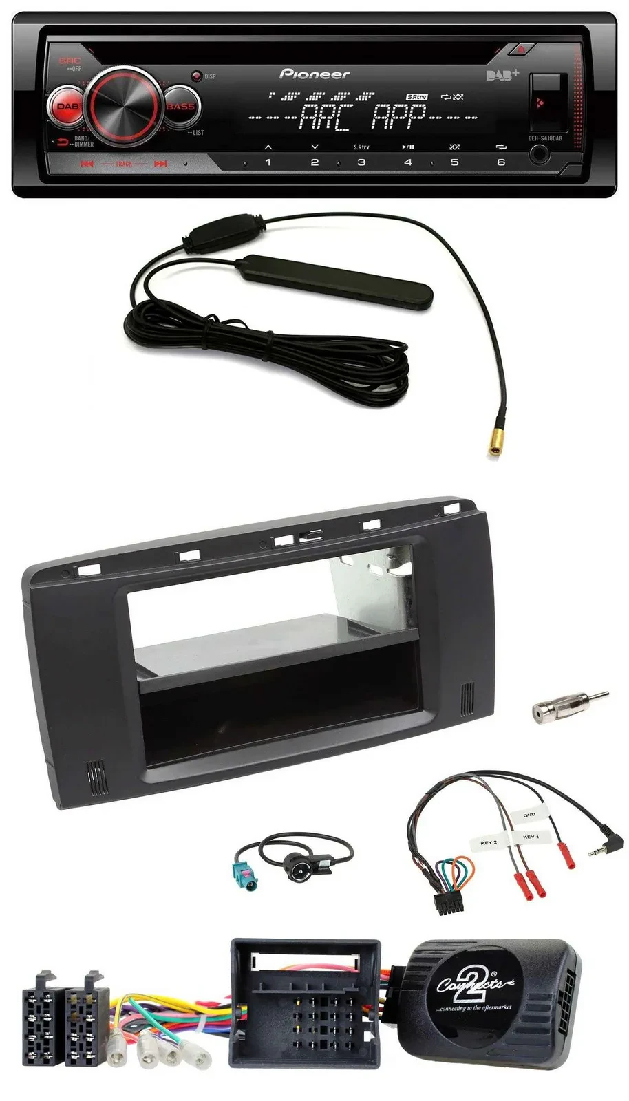 Pioneer CD USB Lenkrad DAB MP3 Autoradio für Mercedes R-Klasse W251 2006-2012