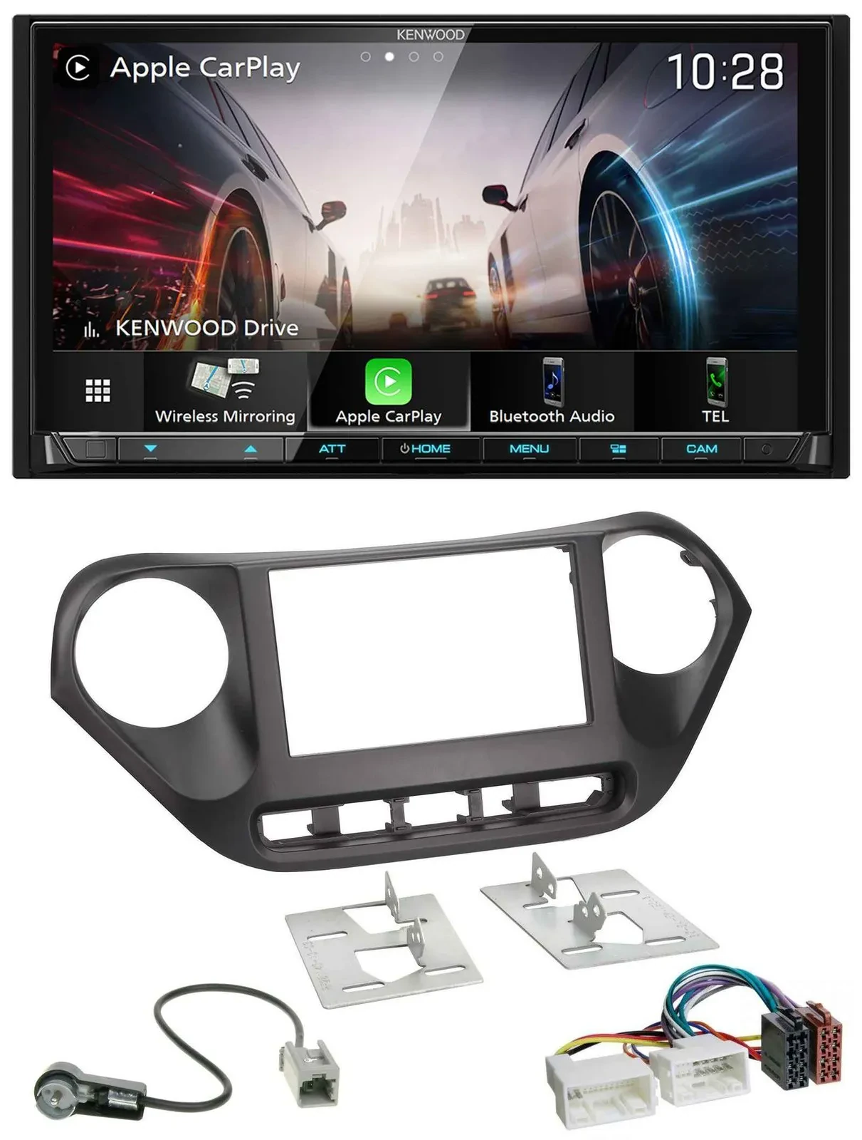 Kenwood MP3 2DIN USB DAB Bluetooth Autoradio für Hyundai i10 (ab 2013)