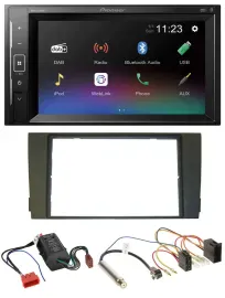 Pioneer DAB MP3 2DIN Bluetooth USB Autoradio für Audi A6 01-05 C5 Bose Aktivsyst
