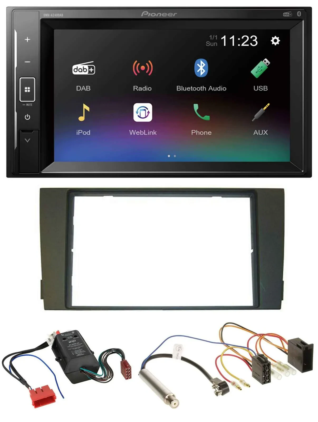 Pioneer DAB MP3 2DIN Bluetooth USB Autoradio für Audi A6 01-05 C5 Bose Aktivsyst