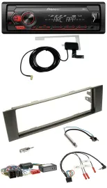 Pioneer 1DIN USB DAB MP3 Lenkrad Autoradio für Audi A3 03-06 Teilsystemadapter