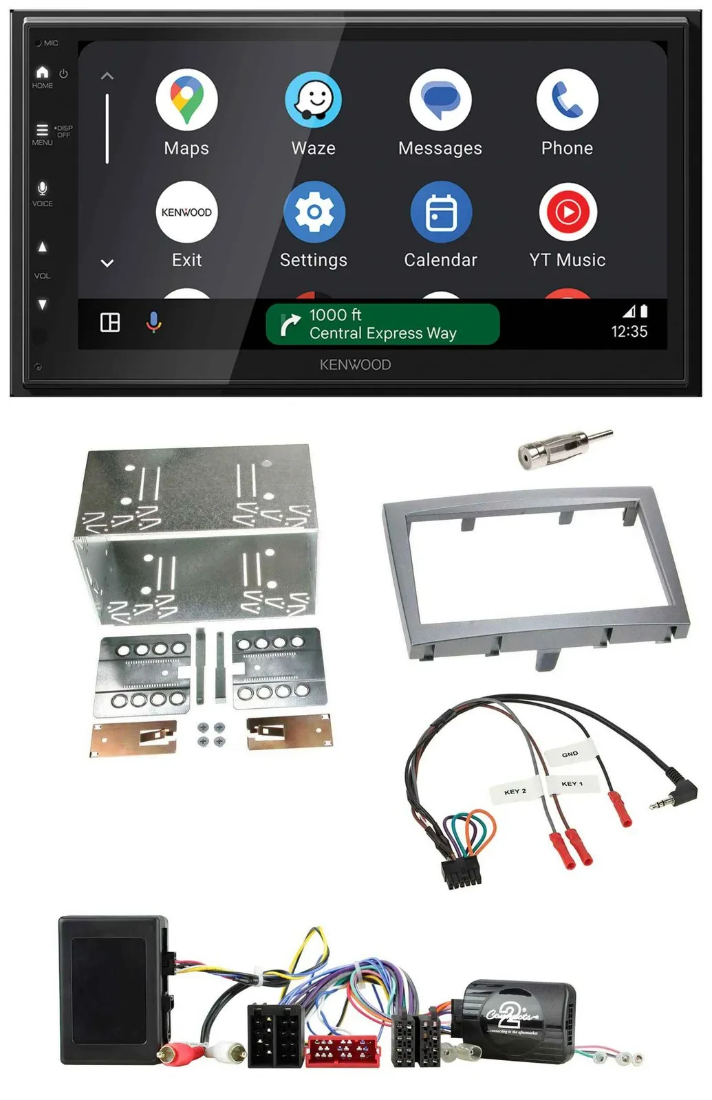 Kenwood DAB Bluetooth USB Lenkrad 2DIN Autoradio für Porsche 911 Boxster Cayman