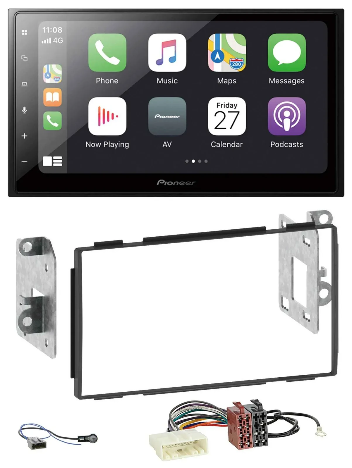 Pioneer MP3 Bluetooth DAB 2DIN USB Autoradio für Nissan Qashqai 2007-2013