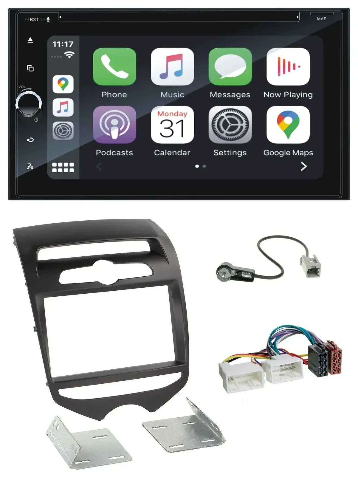 Blaupunkt 2DIN Bluetooth DAB USB DVD MP3 Autoradio für Hyundai ix20 ab 2010 man.