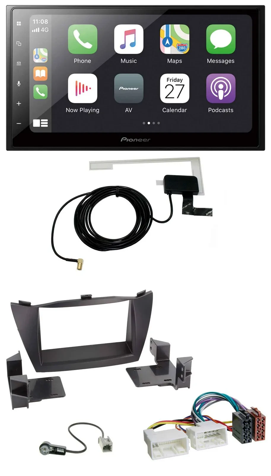 Pioneer USB MP3 2DIN Bluetooth DAB Autoradio für Hyundai Tucson 2010-2015