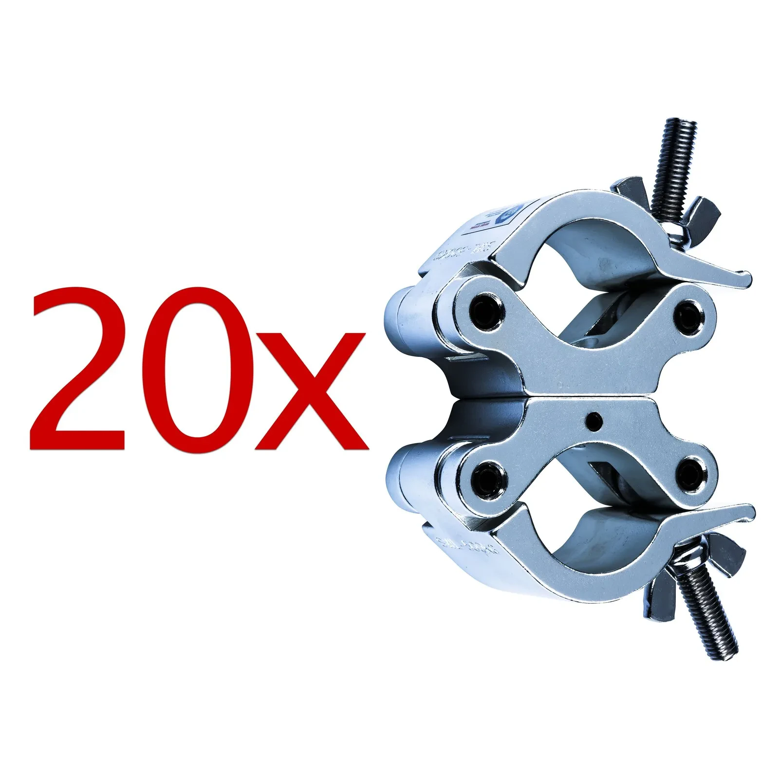 LightmaXX 20x Swivel Coupler ST-506, 48-51mm, 500Kg, Half Coupler Set