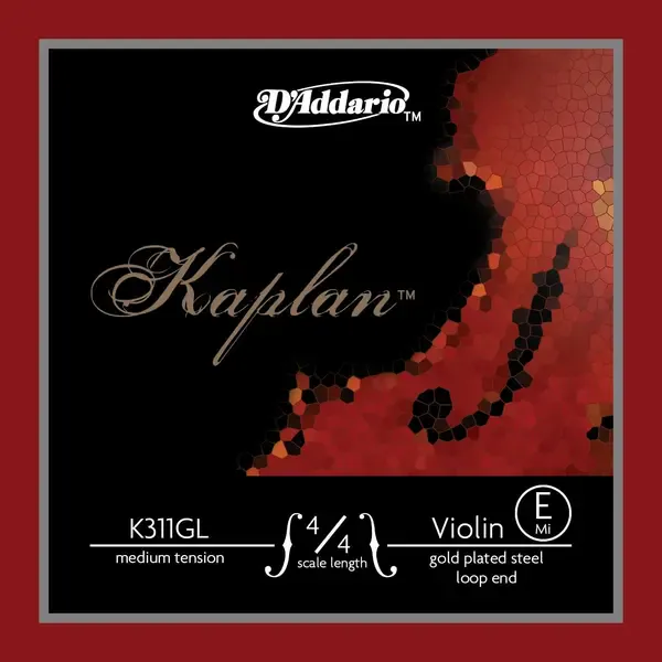 Струна для скрипки D'Addario Kaplan K311GL 4/4M, E