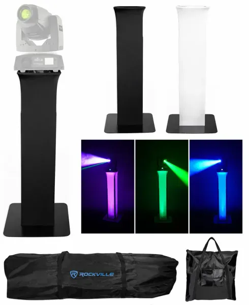 (1) Totem Light Stand+Black+White Scrims For Chauvet Intimidator Spot 255 IRC