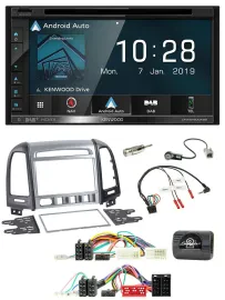 Kenwood DAB TMC USB 2DIN Lenkrad Bluetooth Navigation für Hyundai SantaFe 2010-2